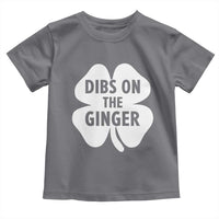 St Patricks Day Shamrock Dibs On The Ginger Toddler T Shirt Funny Redhead Irish
