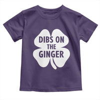 St Patricks Day Shamrock Dibs On The Ginger Toddler T Shirt Funny Redhead Irish
