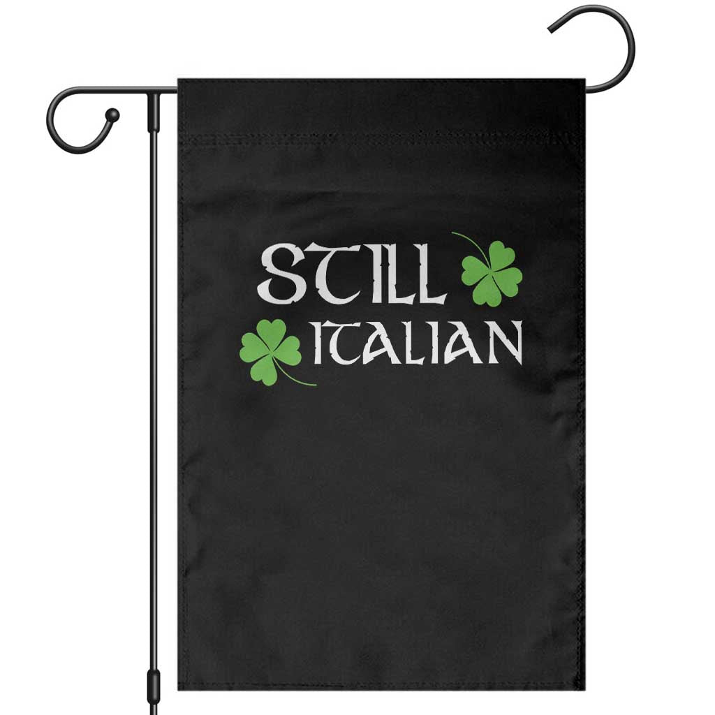 Still Italian St Patricks Day Garden Flag Lucky Shamrock