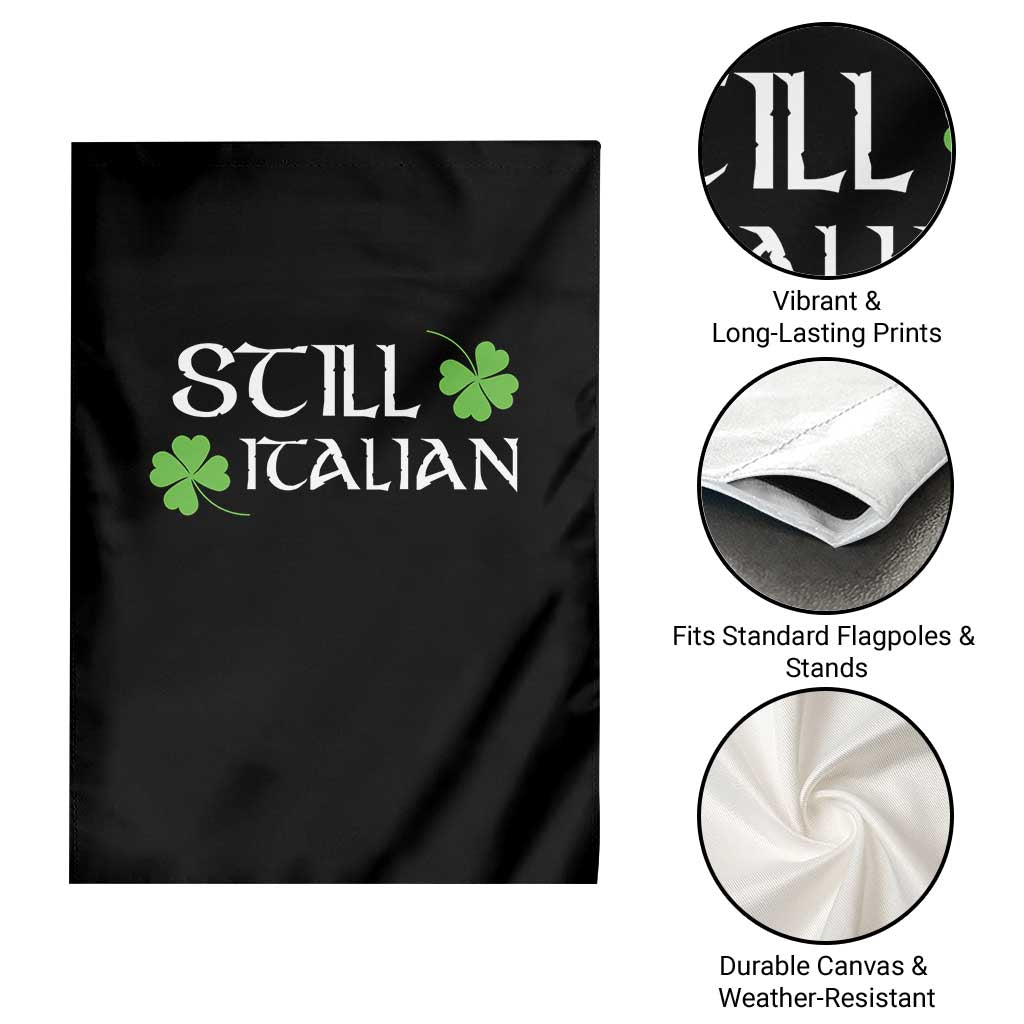 Still Italian St Patricks Day Garden Flag Lucky Shamrock