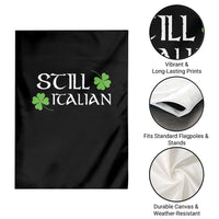 Still Italian St Patricks Day Garden Flag Lucky Shamrock