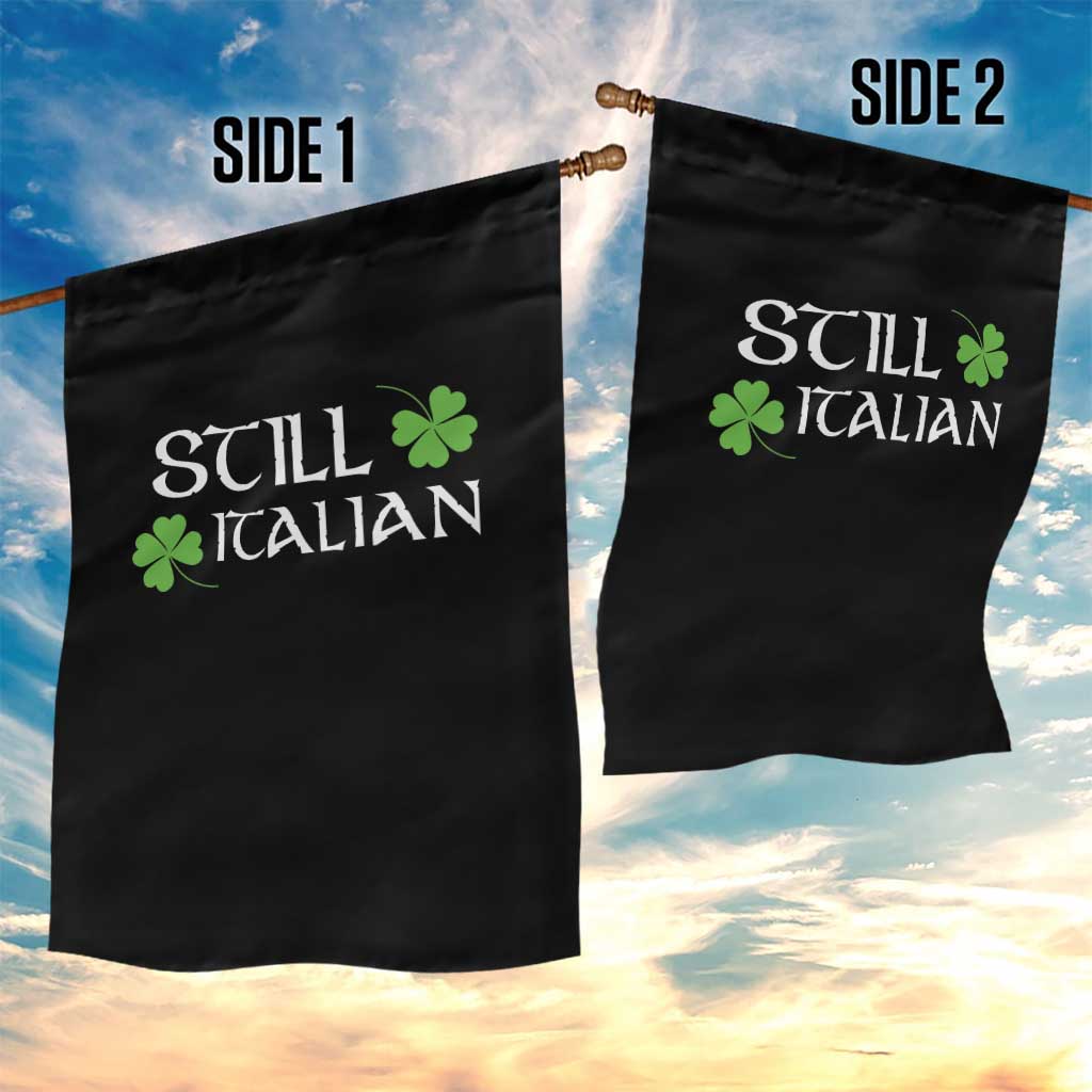 Still Italian St Patricks Day Garden Flag Lucky Shamrock