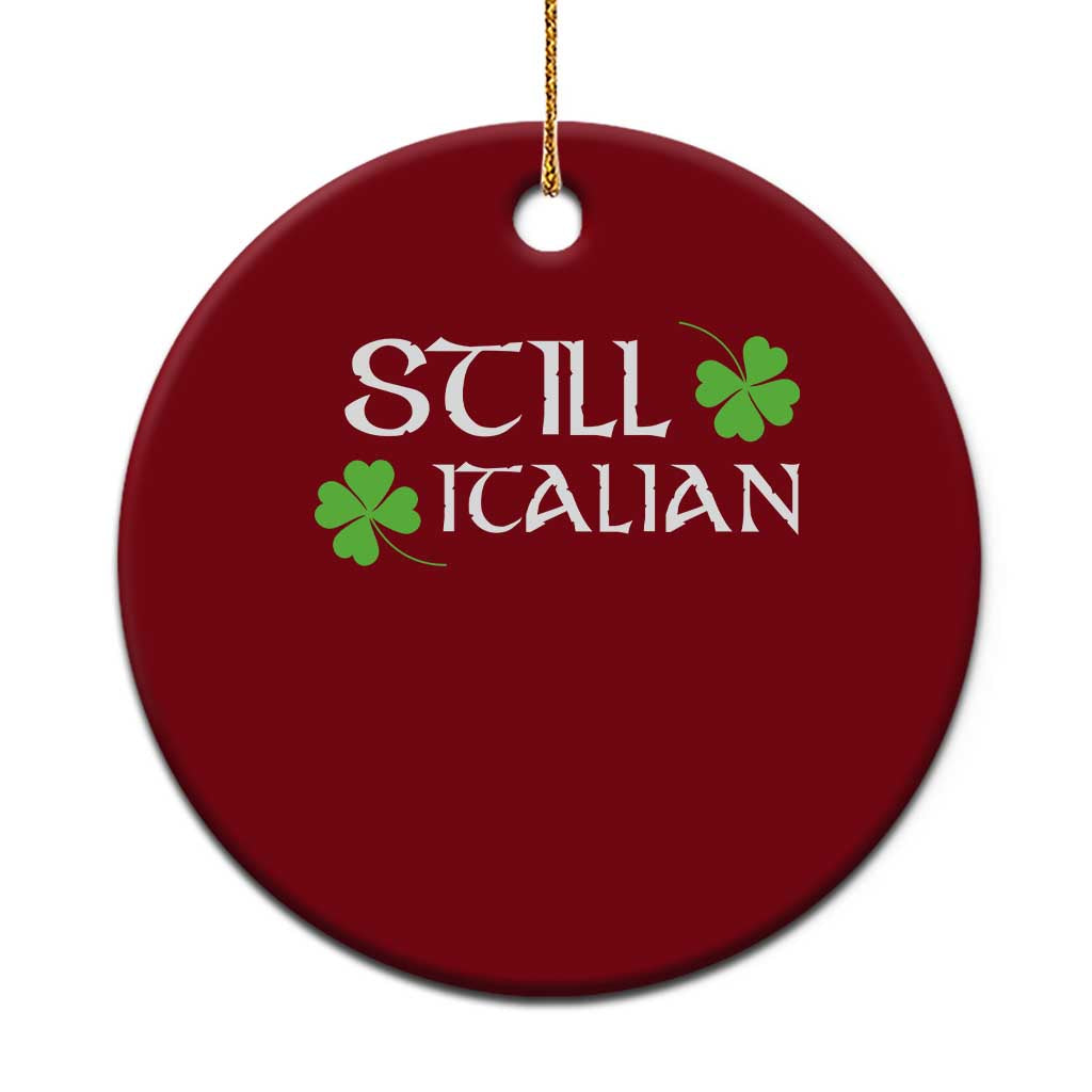 Still Italian St Patricks Day Ceramic Ornament Lucky Shamrock