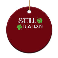 Still Italian St Patricks Day Ceramic Ornament Lucky Shamrock