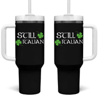 Still Italian St Patricks Day Tumbler With Handle Lucky Shamrock