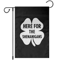 Funny Irish St Patricks Day Garden Flag Here for the Shenanigans