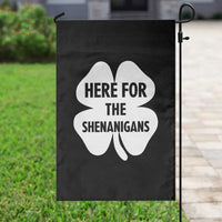 Funny Irish St Patricks Day Garden Flag Here for the Shenanigans