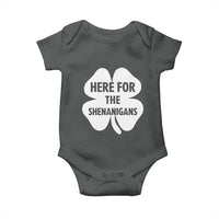 Funny Irish St Patricks Day Baby Onesie Here for the Shenanigans