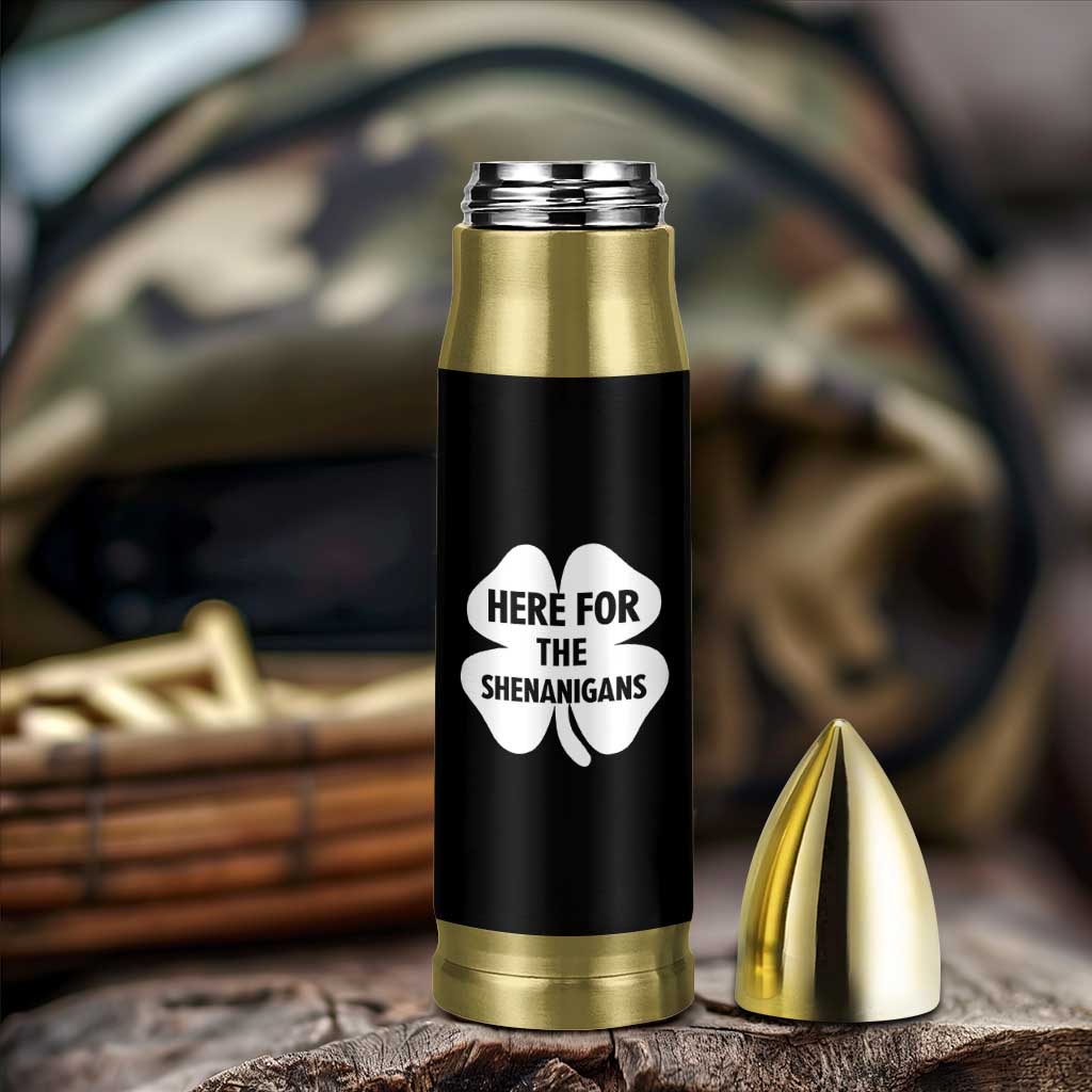Funny Irish St Patricks Day Bullet Tumbler Here for the Shenanigans