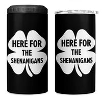 Funny Irish St Patricks Day 4 in 1 Can Cooler Tumbler Here for the Shenanigans