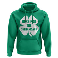 Funny Irish St Patricks Day Hoodie Here for the Shenanigans