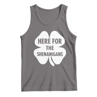 Funny Irish St Patricks Day Tank Top Here for the Shenanigans