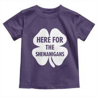 Funny Irish St Patricks Day Toddler T Shirt Here for the Shenanigans