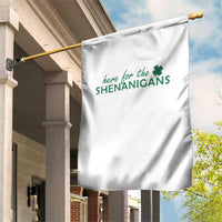 Funny Irish St Patricks Day Garden Flag Here For The Shenanigan Shamrock