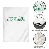 Funny Irish St Patricks Day Garden Flag Here For The Shenanigan Shamrock