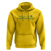 Funny Irish St Patricks Day Hoodie Here For The Shenanigan Shamrock