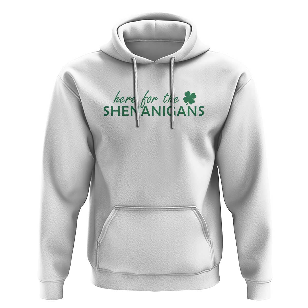 Funny Irish St Patricks Day Hoodie Here For The Shenanigan Shamrock