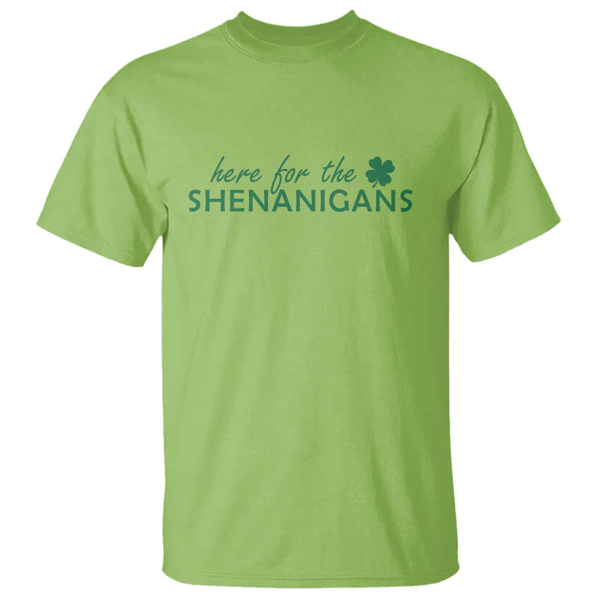 Funny Irish St Patricks Day T Shirt Here For The Shenanigan Shamrock