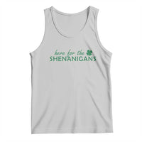Funny Irish St Patricks Day Tank Top Here For The Shenanigan Shamrock