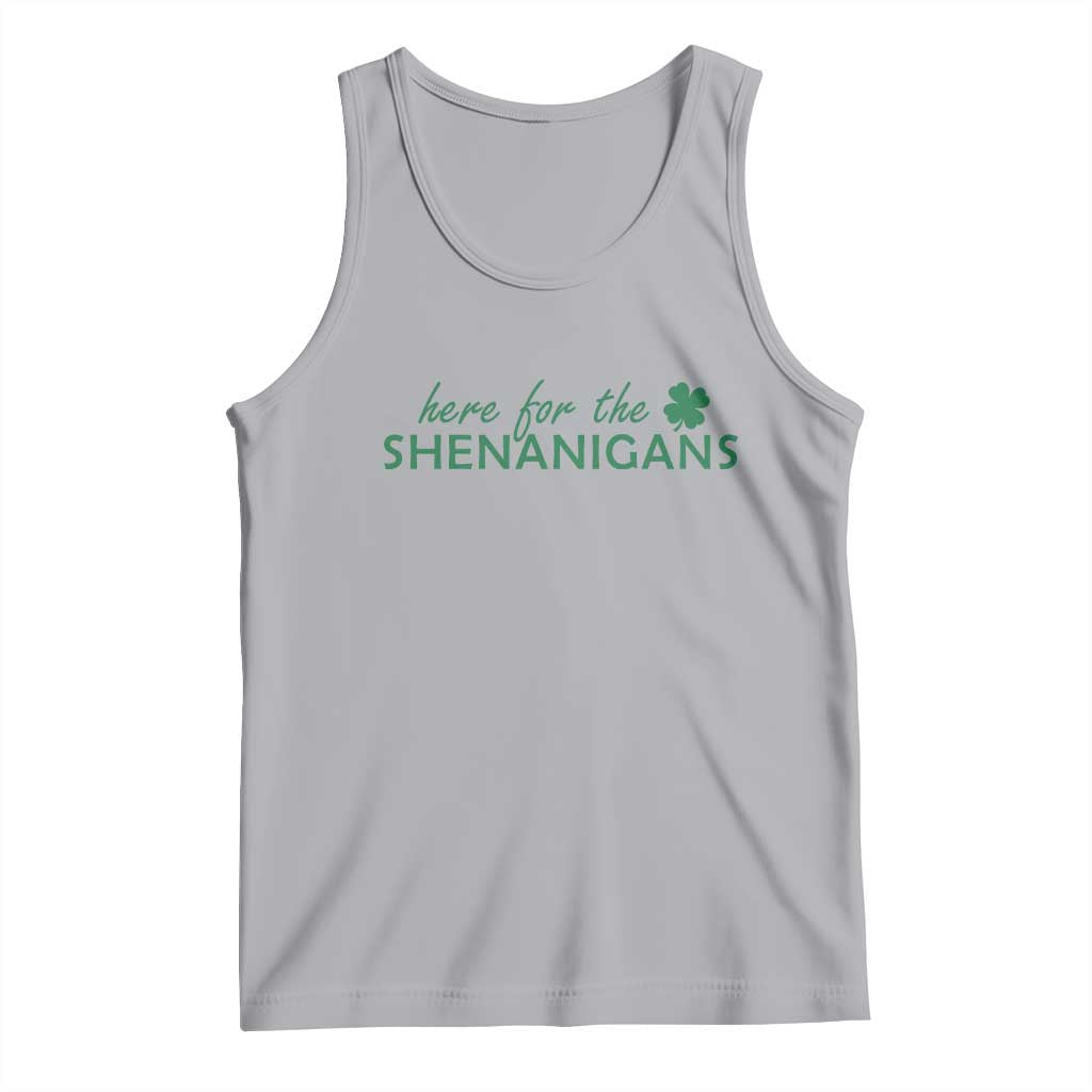 Funny Irish St Patricks Day Tank Top Here For The Shenanigan Shamrock