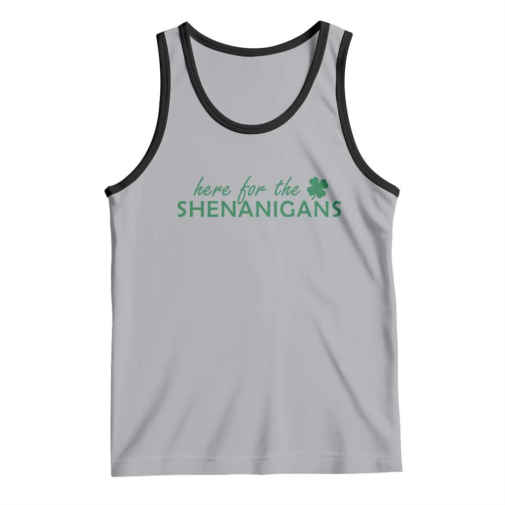 Funny Irish St Patricks Day Tank Top Here For The Shenanigan Shamrock
