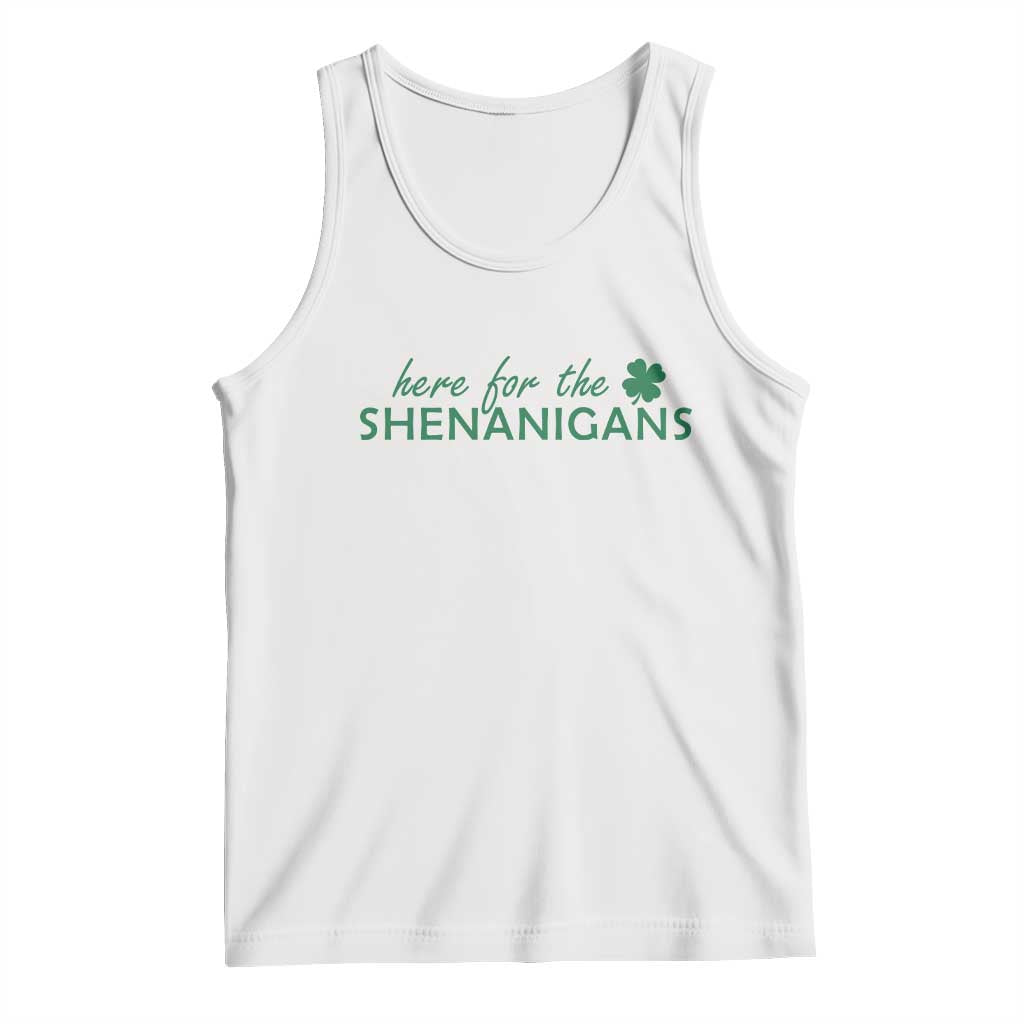 Funny Irish St Patricks Day Tank Top Here For The Shenanigan Shamrock