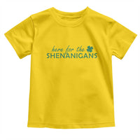 Funny Irish St Patricks Day Toddler T Shirt Here For The Shenanigan Shamrock