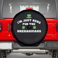Funny Irish St Patricks Day Spare Tire Cover I'm Just Here For The Shenanigans Shamrock