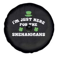 Funny Irish St Patricks Day Spare Tire Cover I'm Just Here For The Shenanigans Shamrock