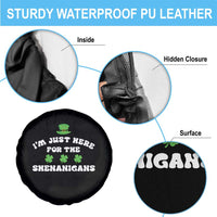 Funny Irish St Patricks Day Spare Tire Cover I'm Just Here For The Shenanigans Shamrock