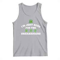 Funny Irish St Patricks Day Tank Top I'm Just Here For The Shenanigans Shamrock