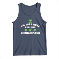 Funny Irish St Patricks Day Tank Top I'm Just Here For The Shenanigans Shamrock