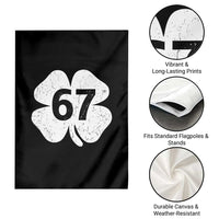 Funny Irish St Patricks Day Shamrock 67 Garden Flag Six Seven 6 7 Meme Gen Alpha Slang