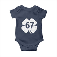 Funny Irish St Patricks Day Shamrock 67 Baby Onesie Six Seven 6 7 Meme Gen Alpha Slang