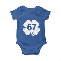 Funny Irish St Patricks Day Shamrock 67 Baby Onesie Six Seven 6 7 Meme Gen Alpha Slang