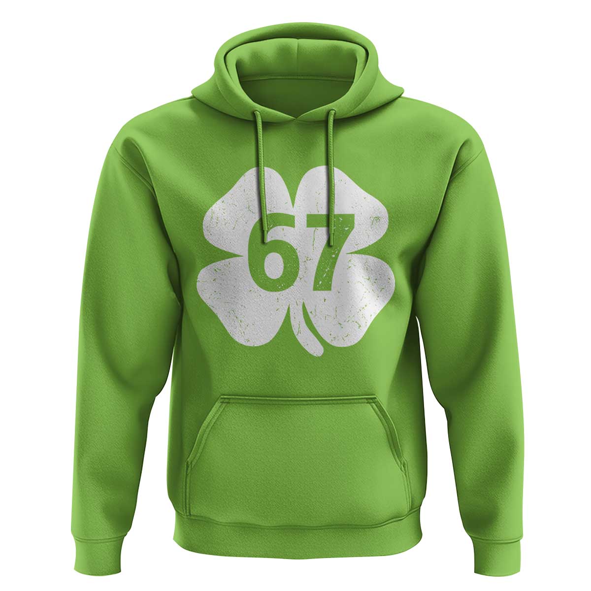 Funny Irish St Patricks Day Shamrock 67 Hoodie Six Seven 6 7 Meme Gen Alpha Slang
