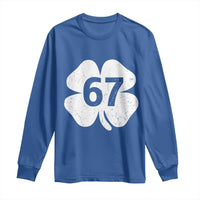 Funny Irish St Patricks Day Shamrock 67 Long Sleeve Shirt Six Seven 6 7 Meme Gen Alpha Slang