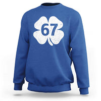Funny Irish St Patricks Day Shamrock 67 Sweatshirt Six Seven 6 7 Meme Gen Alpha Slang