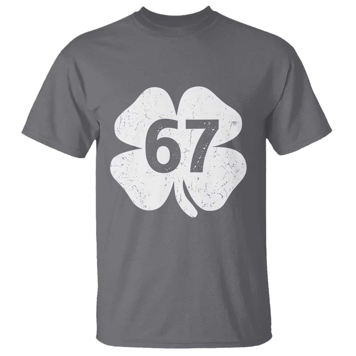 Funny Irish St Patricks Day Shamrock 67 T Shirt Six Seven 6 7 Meme Gen Alpha Slang