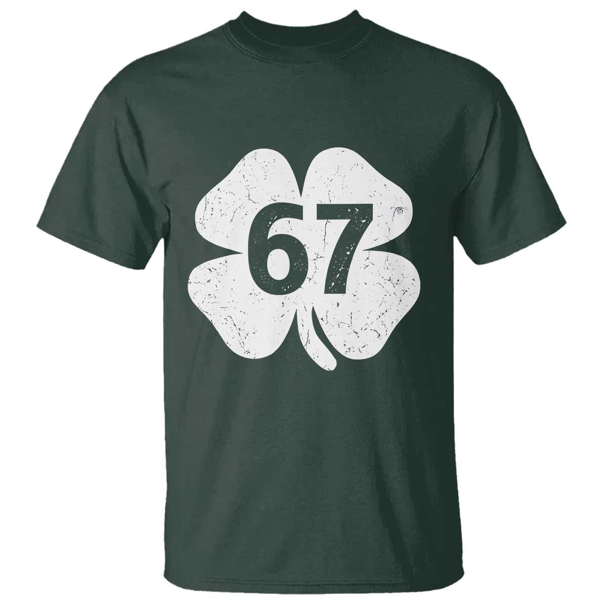Funny Irish St Patricks Day Shamrock 67 T Shirt Six Seven 6 7 Meme Gen Alpha Slang