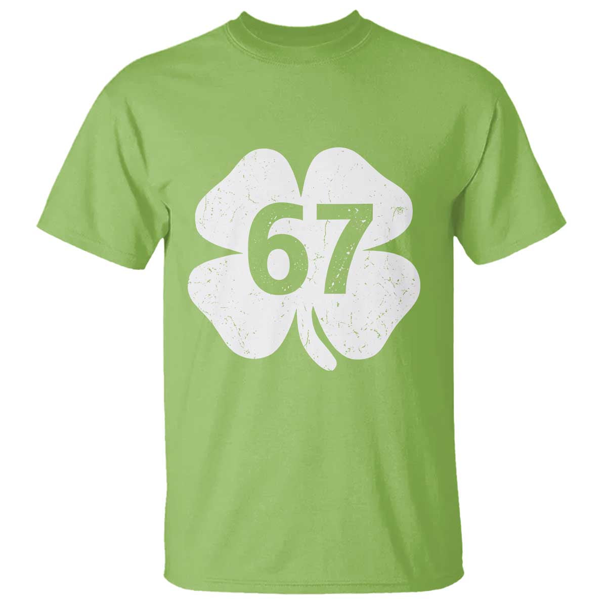 Funny Irish St Patricks Day Shamrock 67 T Shirt Six Seven 6 7 Meme Gen Alpha Slang