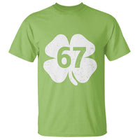 Funny Irish St Patricks Day Shamrock 67 T Shirt Six Seven 6 7 Meme Gen Alpha Slang