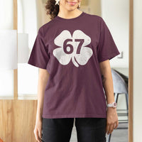 Funny Irish St Patricks Day Shamrock 67 T Shirt For Women Six Seven 6 7 Meme Gen Alpha Slang