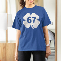 Funny Irish St Patricks Day Shamrock 67 T Shirt For Women Six Seven 6 7 Meme Gen Alpha Slang