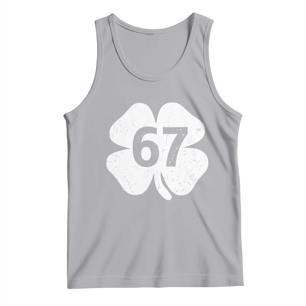Funny Irish St Patricks Day Shamrock 67 Tank Top Six Seven 6 7 Meme Gen Alpha Slang