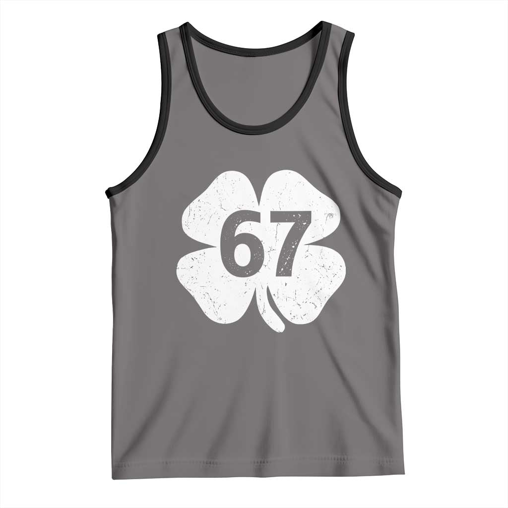 Funny Irish St Patricks Day Shamrock 67 Tank Top Six Seven 6 7 Meme Gen Alpha Slang
