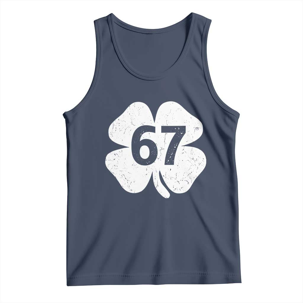 Funny Irish St Patricks Day Shamrock 67 Tank Top Six Seven 6 7 Meme Gen Alpha Slang