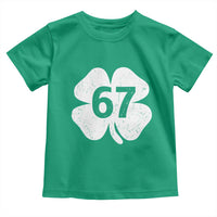Funny Irish St Patricks Day Shamrock 67 Toddler T Shirt Six Seven 6 7 Meme Gen Alpha Slang
