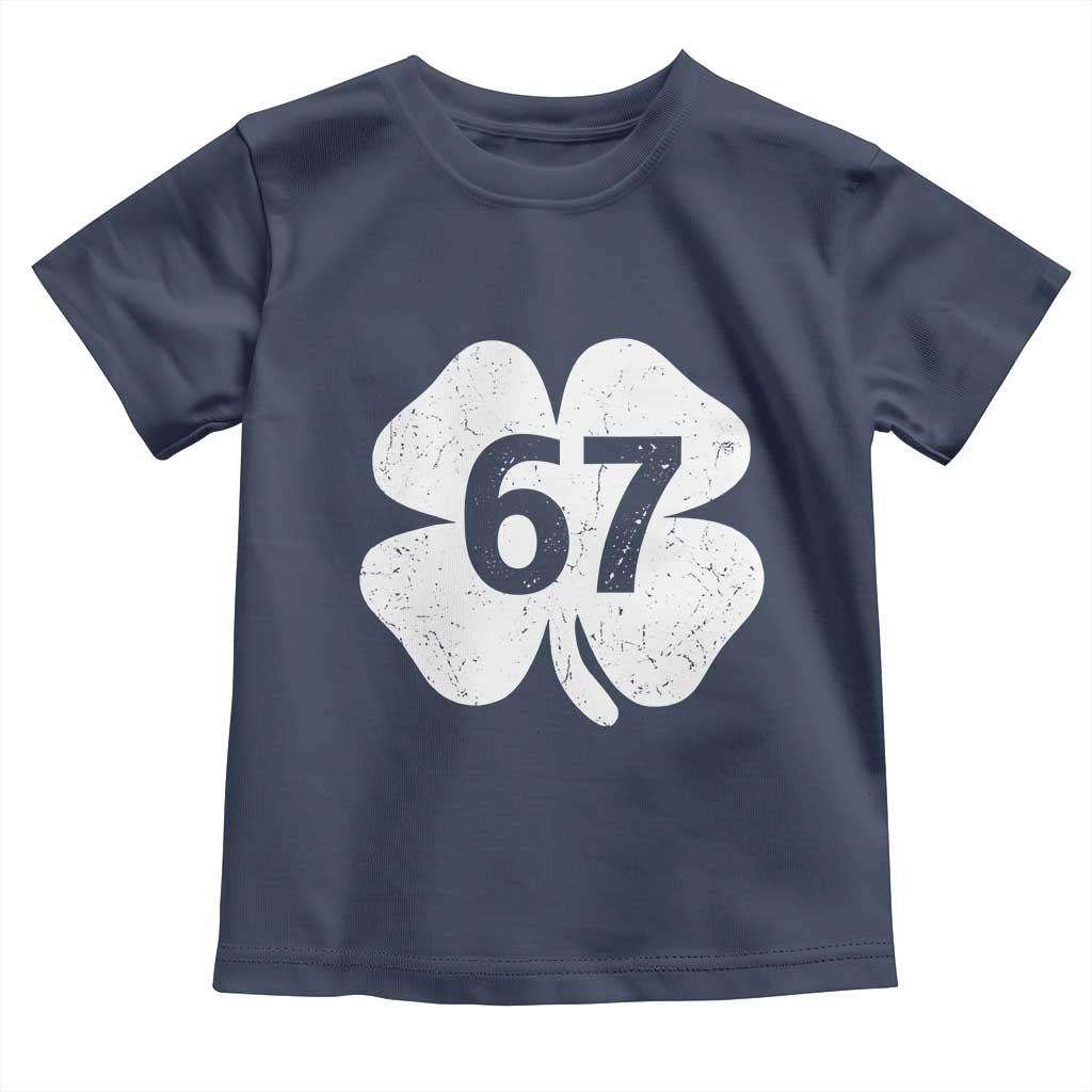 Funny Irish St Patricks Day Shamrock 67 Toddler T Shirt Six Seven 6 7 Meme Gen Alpha Slang