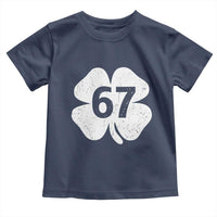 Funny Irish St Patricks Day Shamrock 67 Toddler T Shirt Six Seven 6 7 Meme Gen Alpha Slang